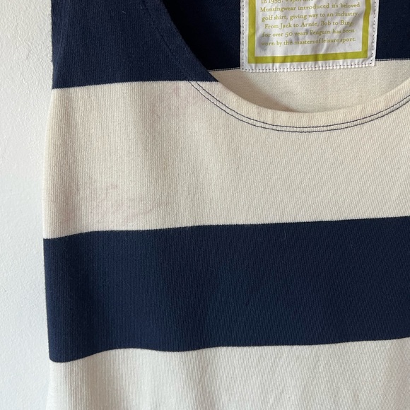 VTG Penguin beach coverup S mini dress big stripes pockets grommets early 2000s - Picture 9 of 10